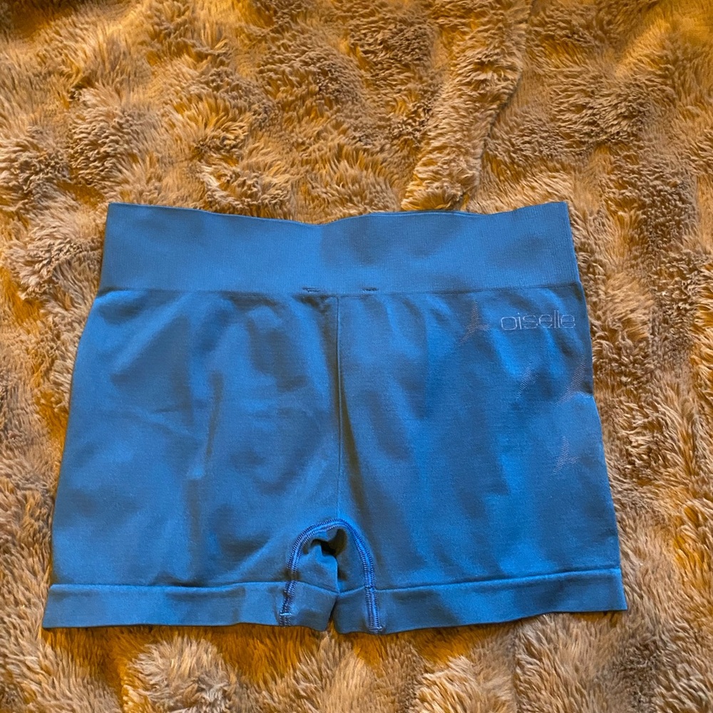 oiselle teal blue women's bike shorts